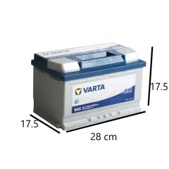 12 VOLT 72 AMPER VARTA AKÜ E43 2024 ÜRETİM