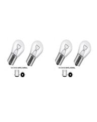 12 VOLT 21WATT SİNYAL  AMPULU ARABA MOTORSİKLET (4 ADET) DÜZ TIRNAK (93 AMPUL)
